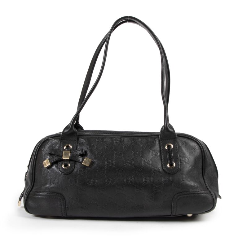Gucci Black Princy GG Leather Mini Boston Bag Labellov Buy