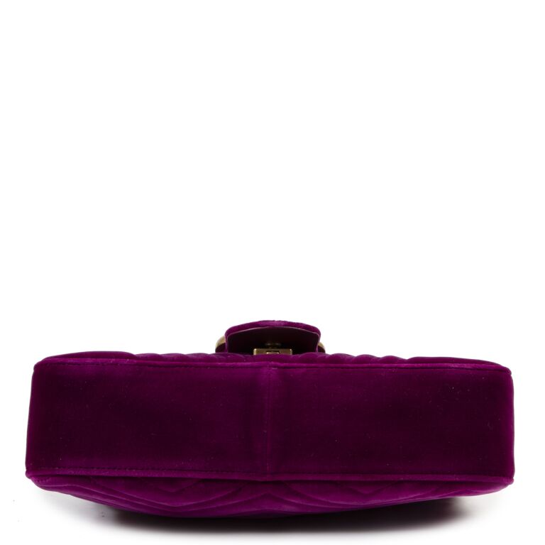 Purple velvet gucci bag store