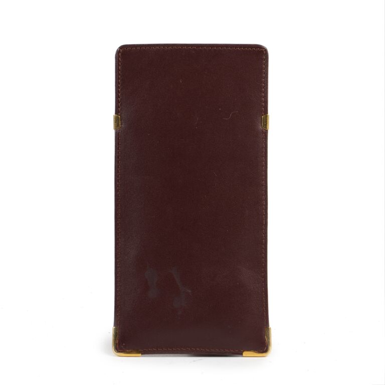 Cartier Burgundy Leather Glasses Case ○ Labellov ○ Buy and Sell