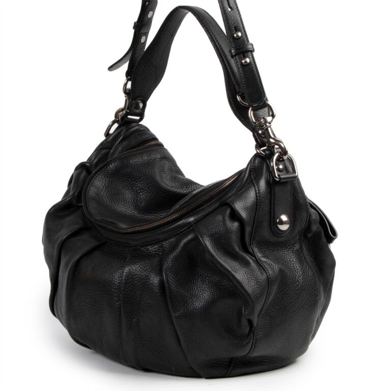Gucci black pebbled on sale leather bag