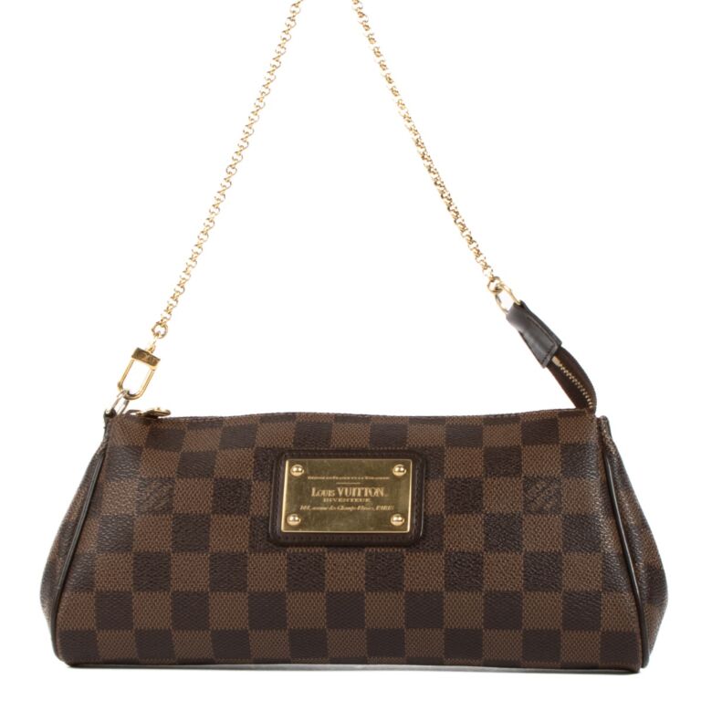 Louis Vuitton Damier Ebene Canvas Eva Chain Crossbody Bag