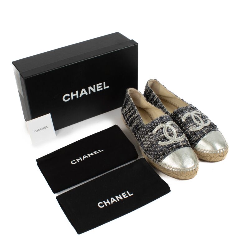 Chanel Blue Tweed Espadrilles - Size 40 ○ Labellov ○ Buy