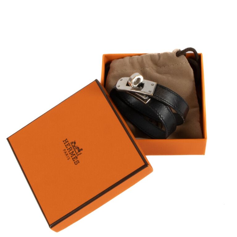 Authentic Excellent HERMES Touareg Leather Bracelet Silver Orange 98393 B |  eBay
