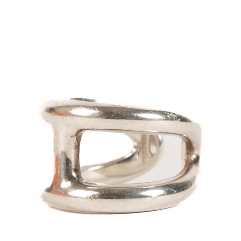 Hermès Silver 925 Large Osmose Ring - size 58 ○ Labellov