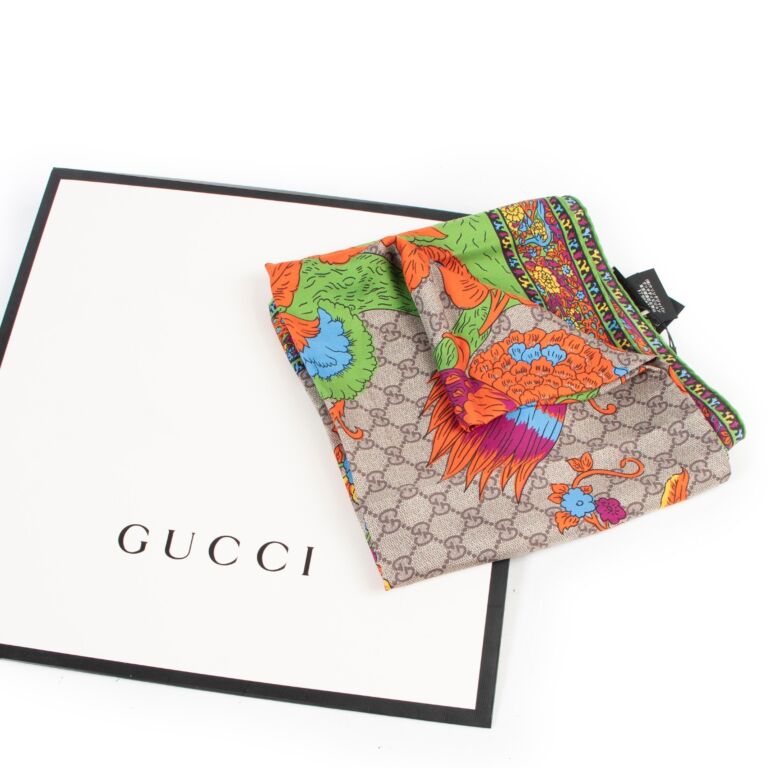 スカーフ Gucci Gucci Interlocking G Floral Print Foulard Gucci Interlocking G floral print silk carré scarf for Women