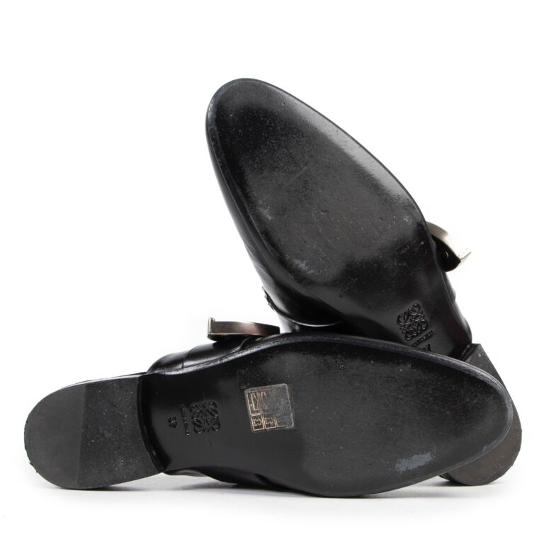 Loewe Black Leather Loafers Size 37 ○ Labellov ○ Buy and Sell