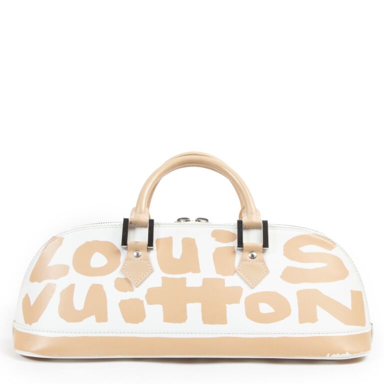 LOUIS VUITTON ALMA STEVEN SPROUSE GRAFFITI BEIGE HANDBAG