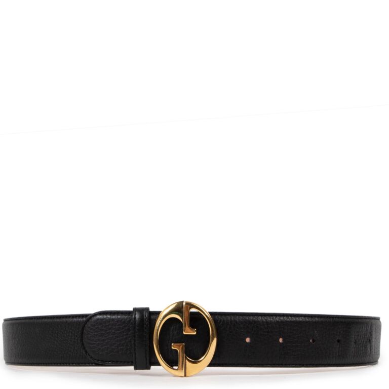 Gucci Black Leather GG Belt - size 90 ○ Labellov ○ Buy and