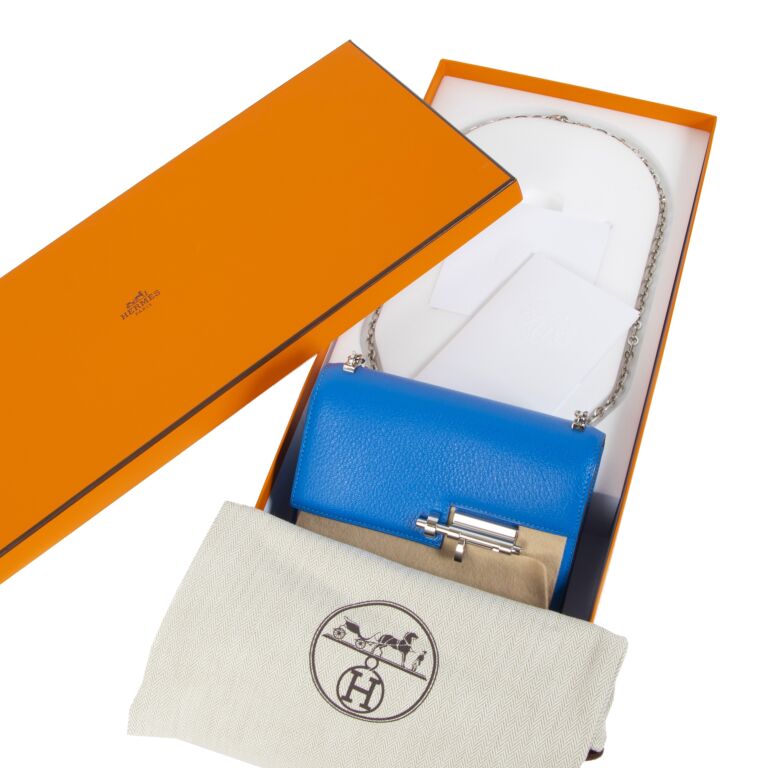 Hermès Sac Verrou Chaine Mini Chevre Mysore 17 Bleu Hydra ○ Labellov ○ Buy  and Sell Authentic Luxury