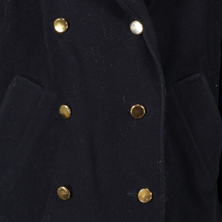 Burberry Navy Blue Wool Coat Size 38 Labellov Buy and Sell Authentic Luxury