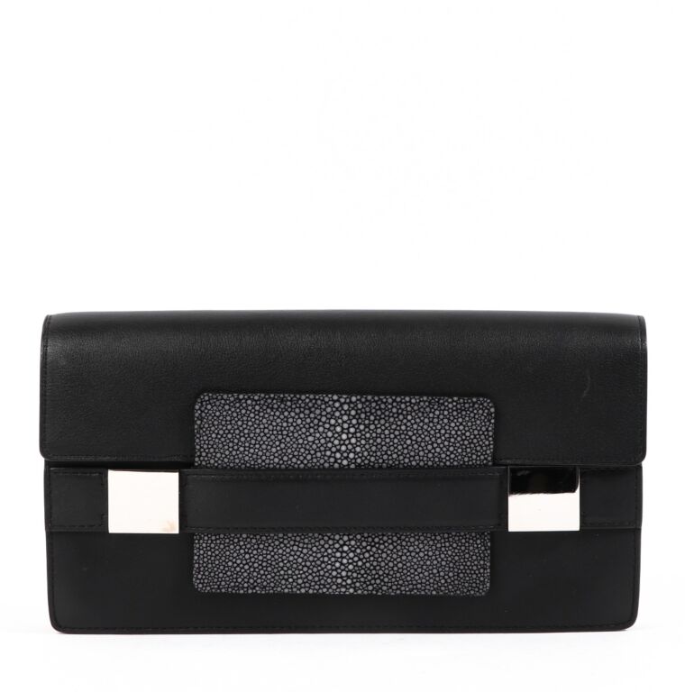 Madame mini leather clutch bag Delvaux Black in Leather - 19854130