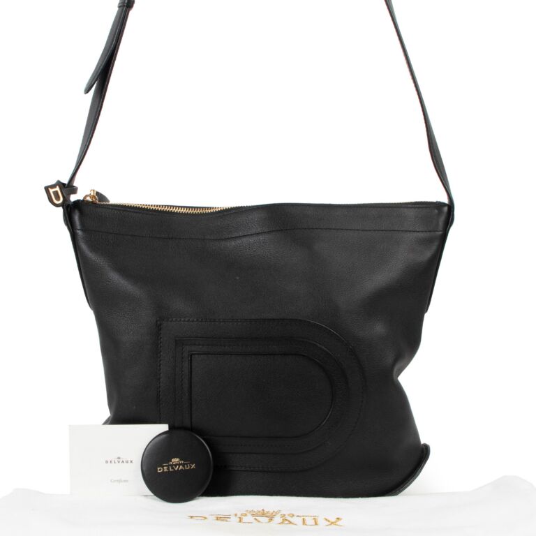 Delvaux Black Pin Baudrier Crossbody Bag Labellov Buy and Sell Authentic Luxury