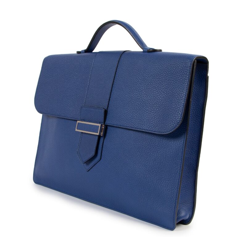 Delvaux - Authenticated Tempête Handbag - Leather Blue Plain for Women, Good Condition