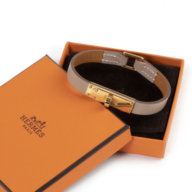 Hermes Argile Micro Kelly Leather Bracelet Labellov Buy and Sell Authentic Luxury