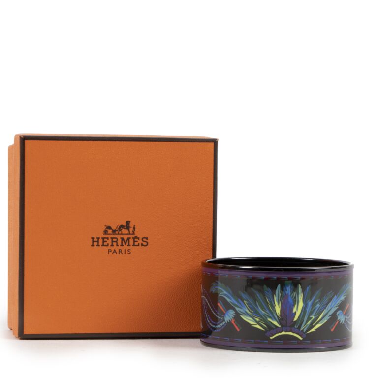 Hermès Limited Email Imprimé Bangle Bracelet ○ Labellov ○ Buy