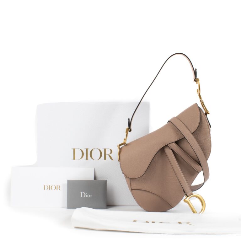 DIOR SADDLE BAG WITH STRAP サドルバッグ Powder Beige 3WAY Saddle Bag with Strap Powder Beige Grained Calfskin | DIOR