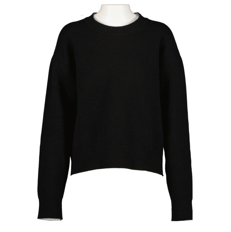Christian Dior Black 'J'Adior 8'-Detail Boxy Cashmere