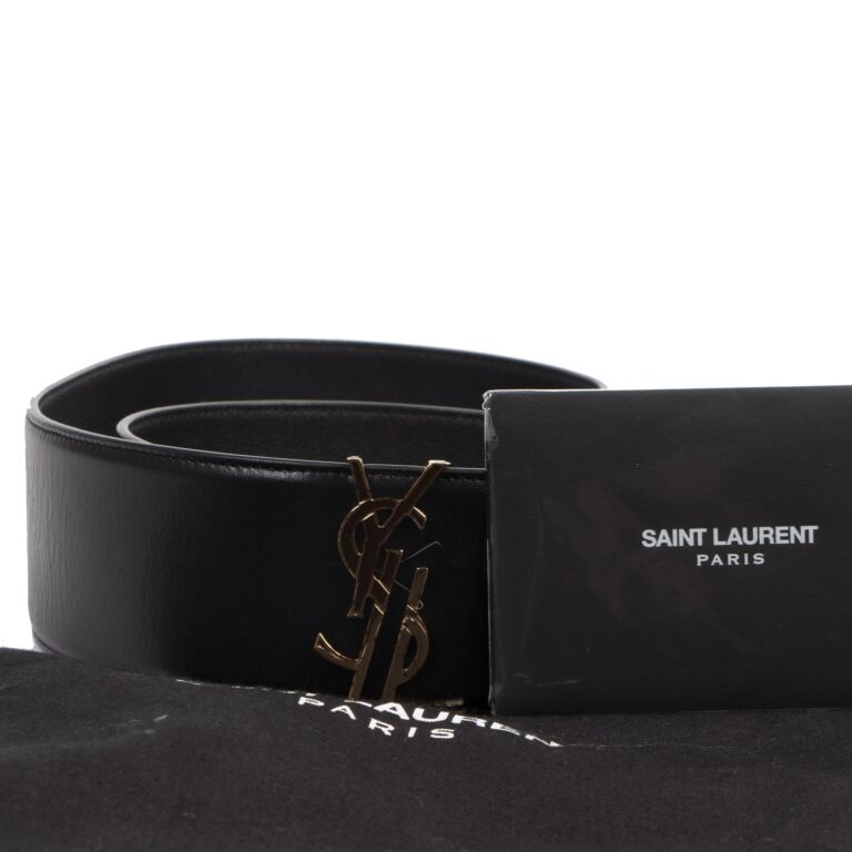 Saint Laurent YSL Logo Belt size 90 Labellov Buy and Sell