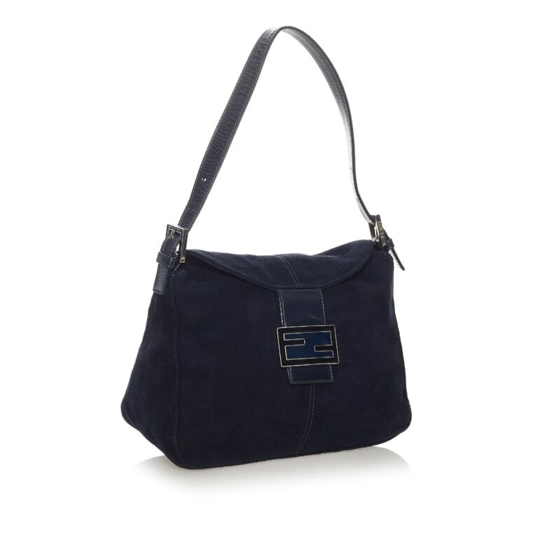 Fendi Suede Handbag Blue