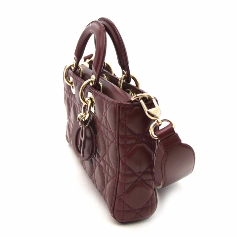 Dior Bordeaux Lambskin Runway Bag Labellov Buy and Sell Authentic Luxury