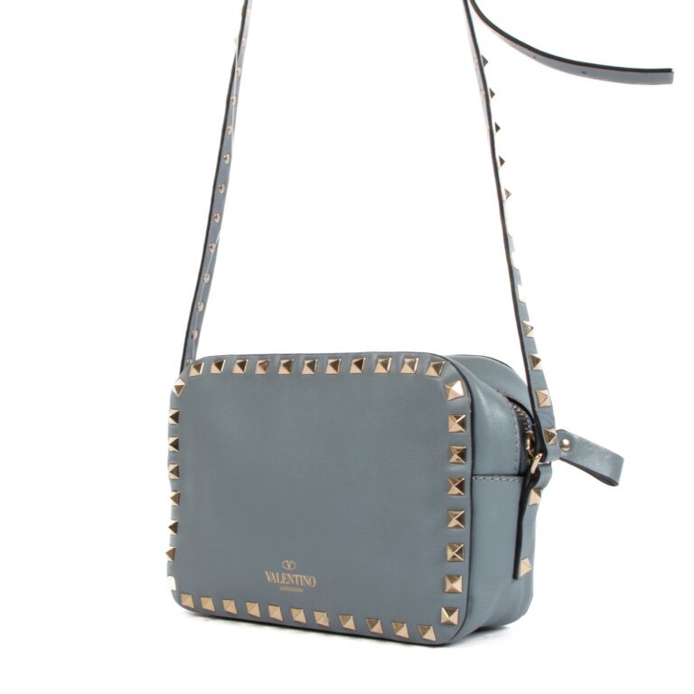 Authentic Valentino Garavani Rockstud Mini Crossbody Camera Bag