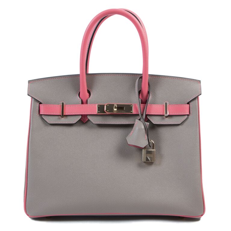 HSS *Special order* Hermès Birkin 30 Epsom Gris Asphalt / Rose