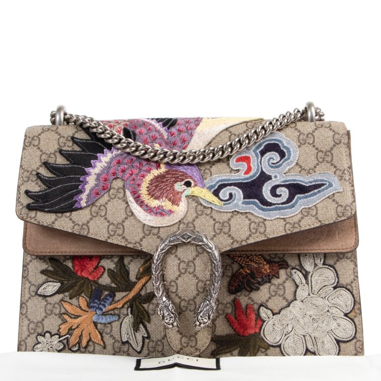 Gucci Medium Embroidered Dionysus Shoulder Bag ○ Labellov