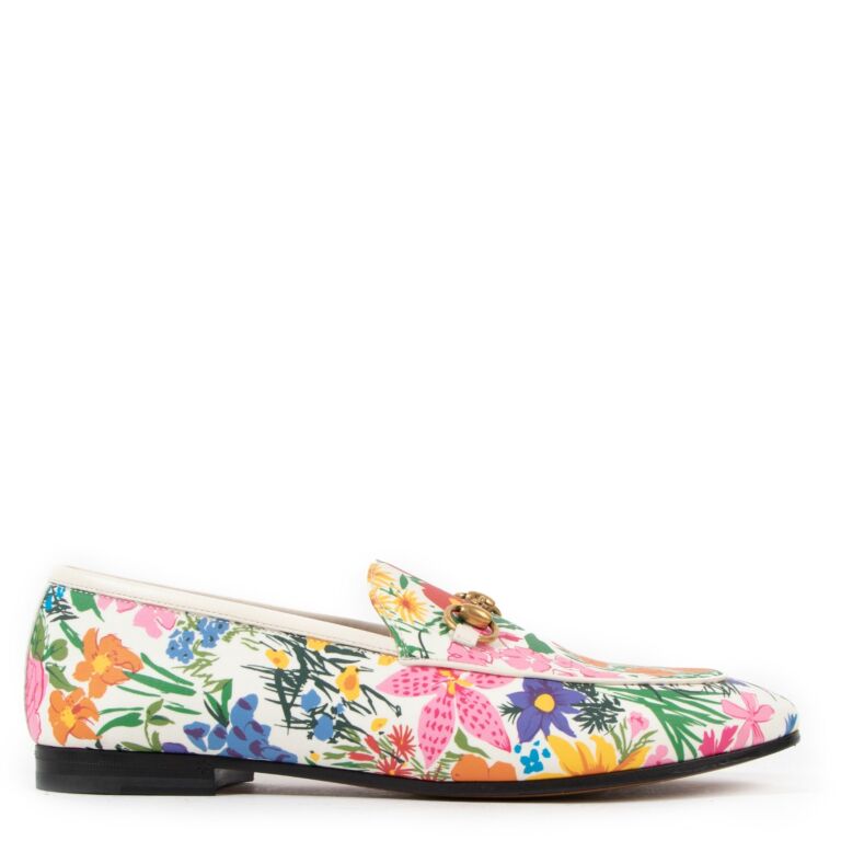 Gucci Floral Print Jordaan Loafers Labellov Buy and Sell