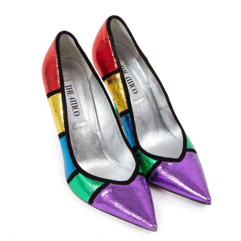 The Attico Multicolor Metallic Leather Pumps size 37 5 Labellov Buy and Sell Authentic Luxury