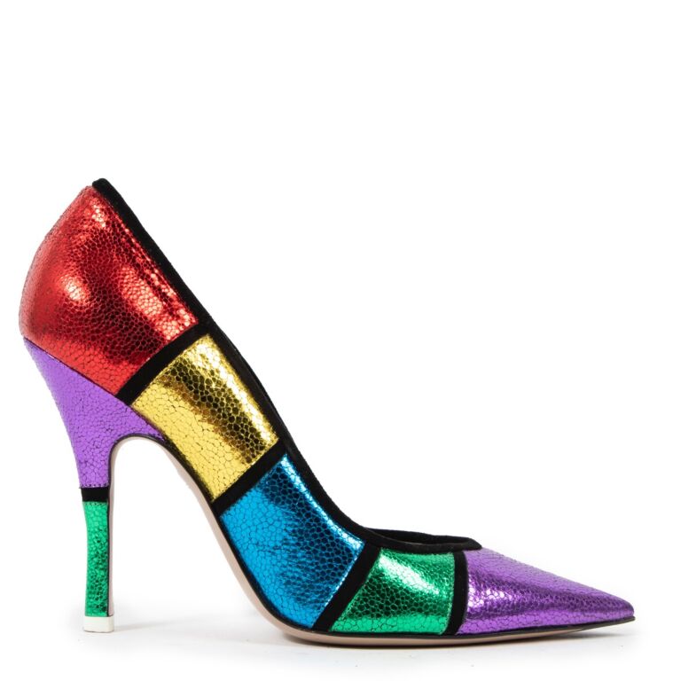 The Attico Multicolor Metallic Leather Pumps size 37 5 Labellov Buy and Sell Authentic Luxury