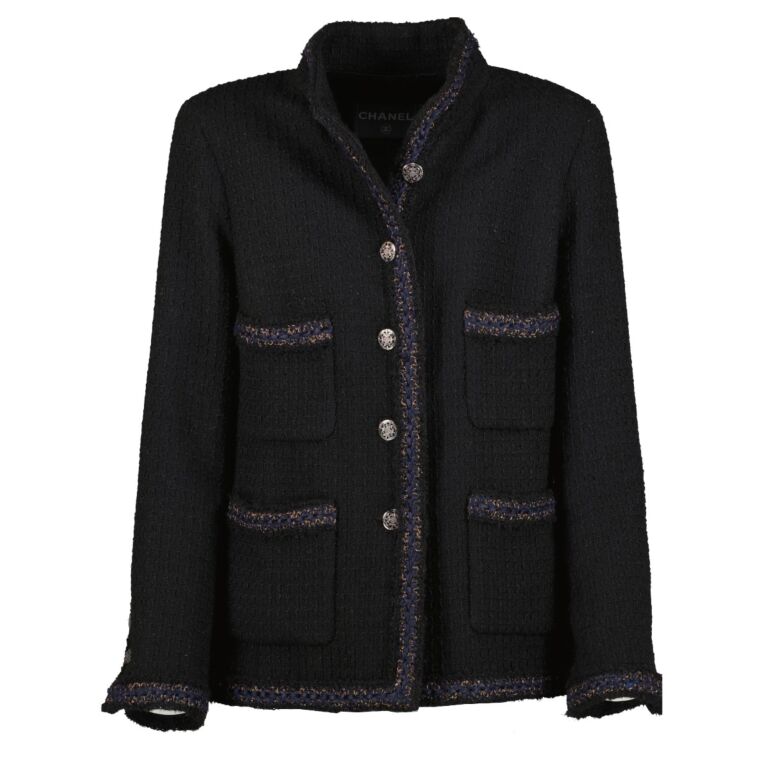 Chanel 10A Paris Shanghai Black Tweed Jacket Labellov Buy and Sell Authentic Luxury