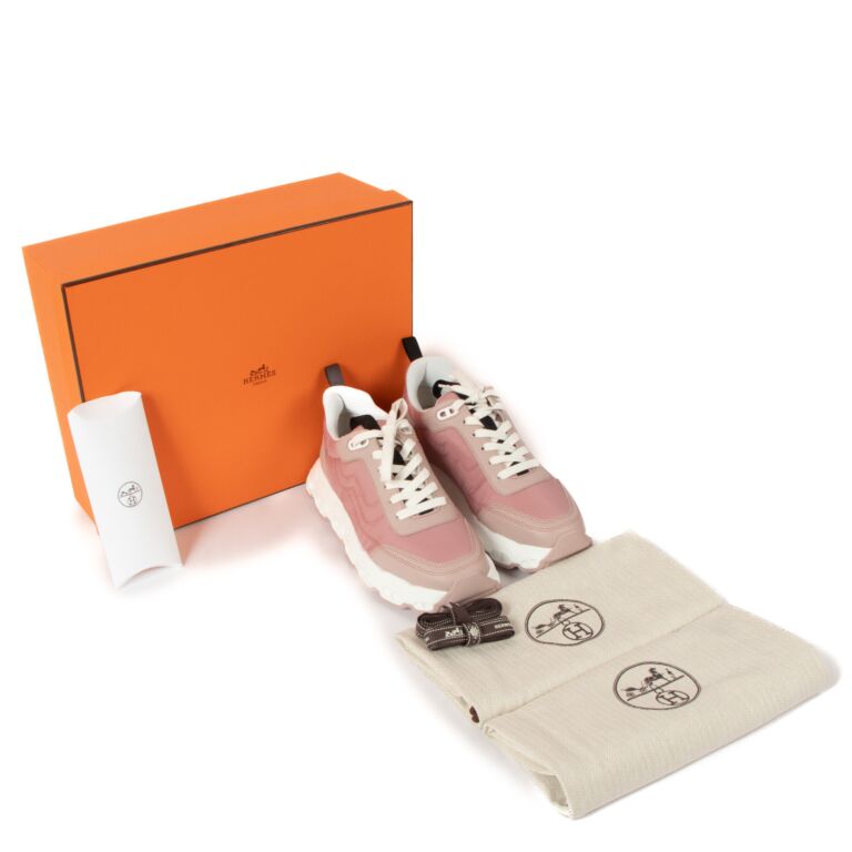Hermès Rose Porcelaine Impulse Sneakers - size 39