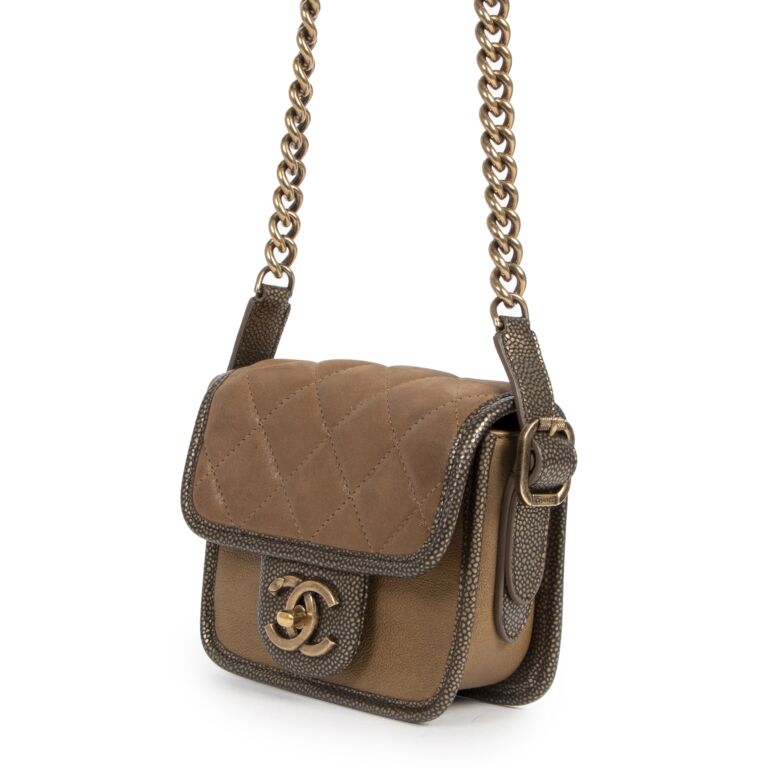 Chanel Gold Leather Paris-Bombay Back to School Mini