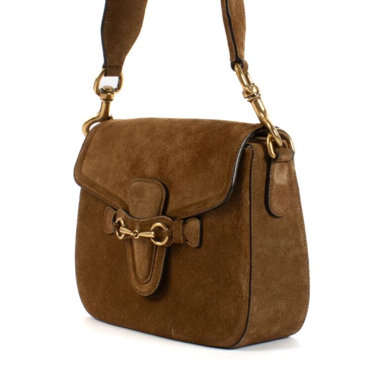 Gucci Camel Suede Lady Web Bag ○ Labellov ○ Buy and Sell