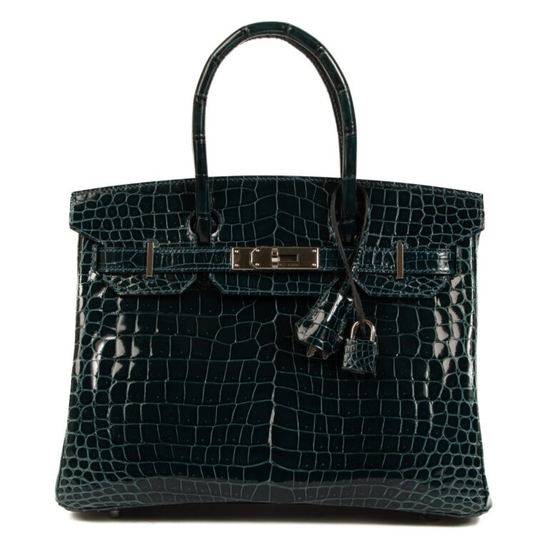 Hermes black crocodile birkin bag sales