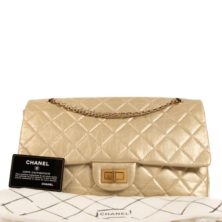 Chanel Light Gold Maxi 2.55 Bag ○ Labellov ○ Buy and Sell Authentic Luxury