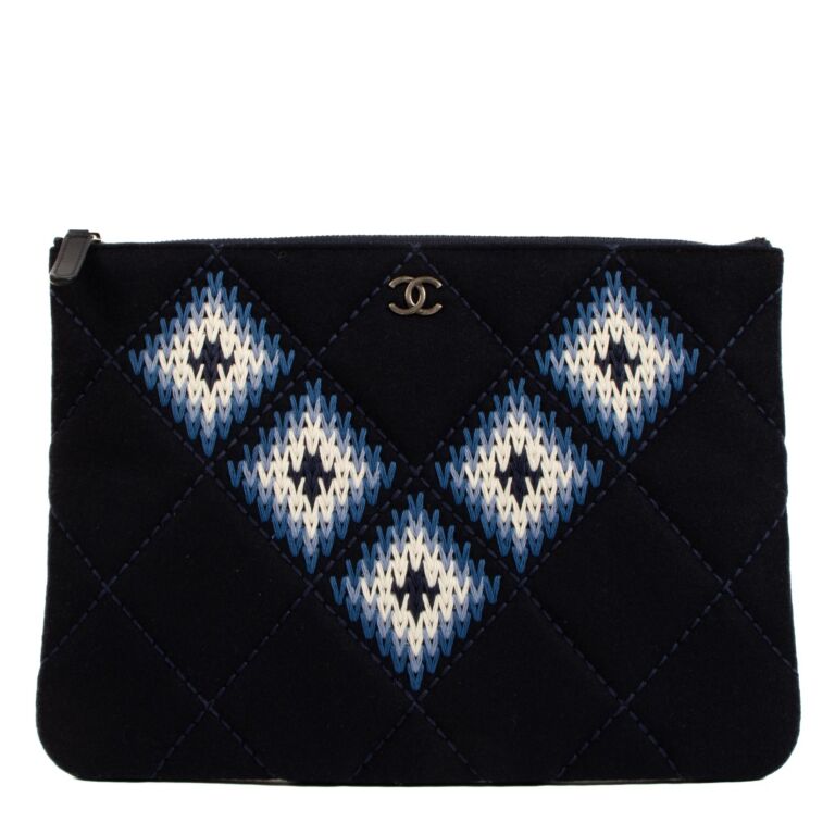 chanel velvet clutch bag