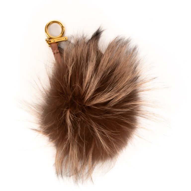 Fendi hotsell fluffy keychain