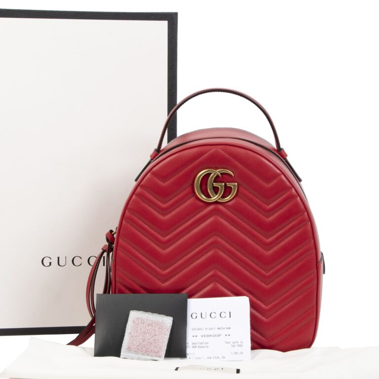 Gucci GG Marmont Quilted Leather Backpack in Black