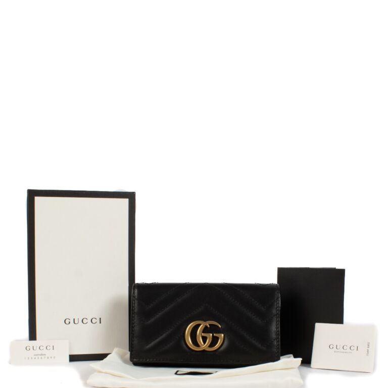 【関税&送料込】Gucci Black Leather Gg Marmont Wallet GG Marmont wallet in black | GUCCI® CA