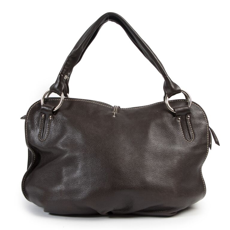Celine Brown Leather Bittersweet Hobo Bag Labellov Buy and Sell Authentic Luxury