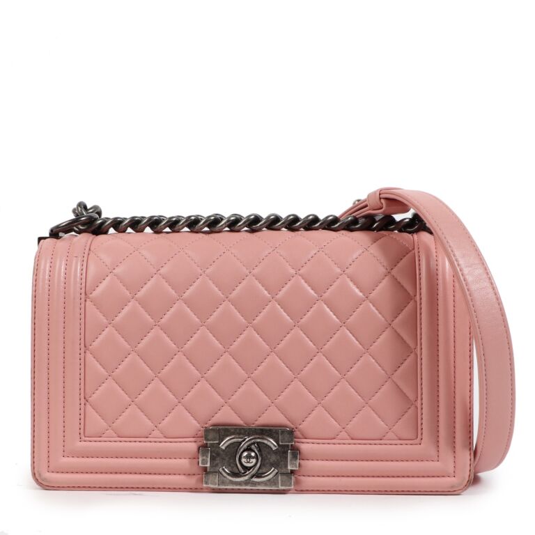 Chanel Pink Medium Boy Bag ○ Labellov ○ Buy and Sell Authentic Luxury