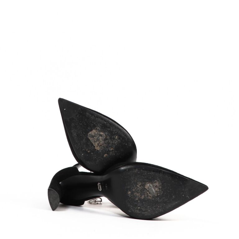 Christian Dior Dチャームベルト パンプス ブラック 36 Christian Dior Crystal CD Chain Black Pumps - Size 38,5