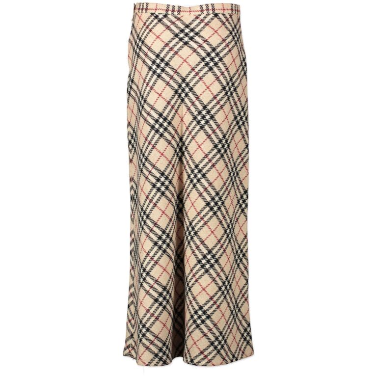 Burberry Checked Pattern Long Skirt Size IT 46 Labellov