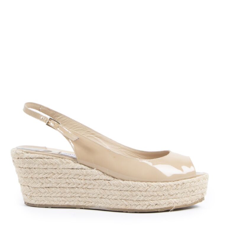 Designer shop nude wedges