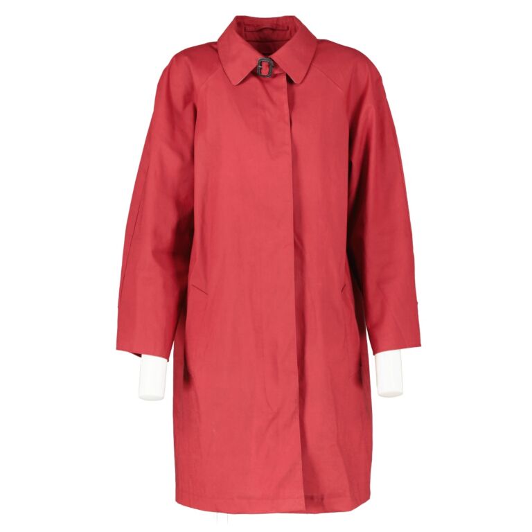 Burberry Red Car Coat - Size UK14 Labellov Buy and Sell Authentic Luxury