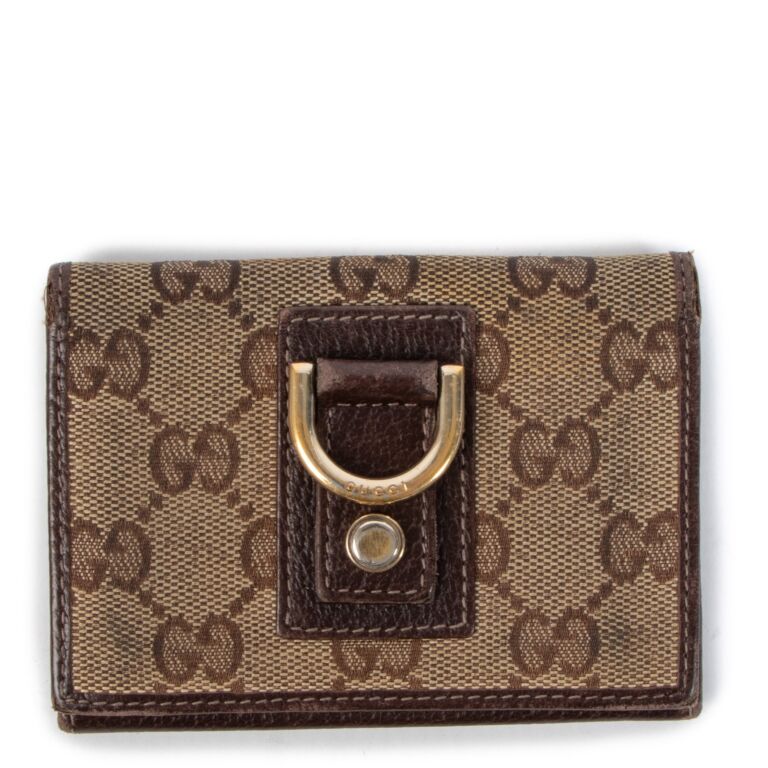 Gucci canvas shop card holder