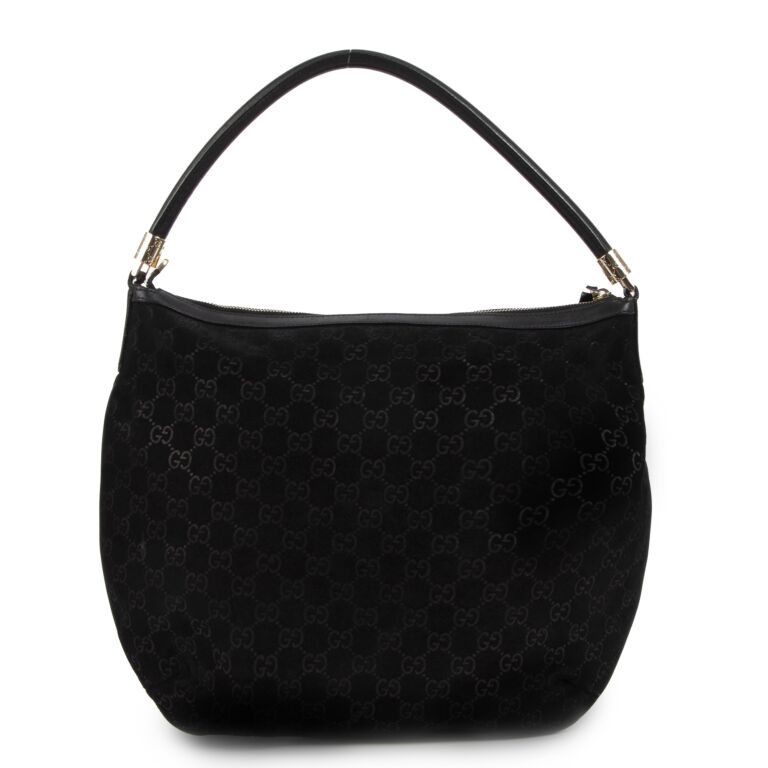 Gucci suede cheap black bag