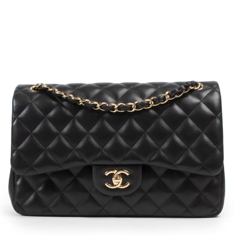 chanel jumbo black lambskin classic