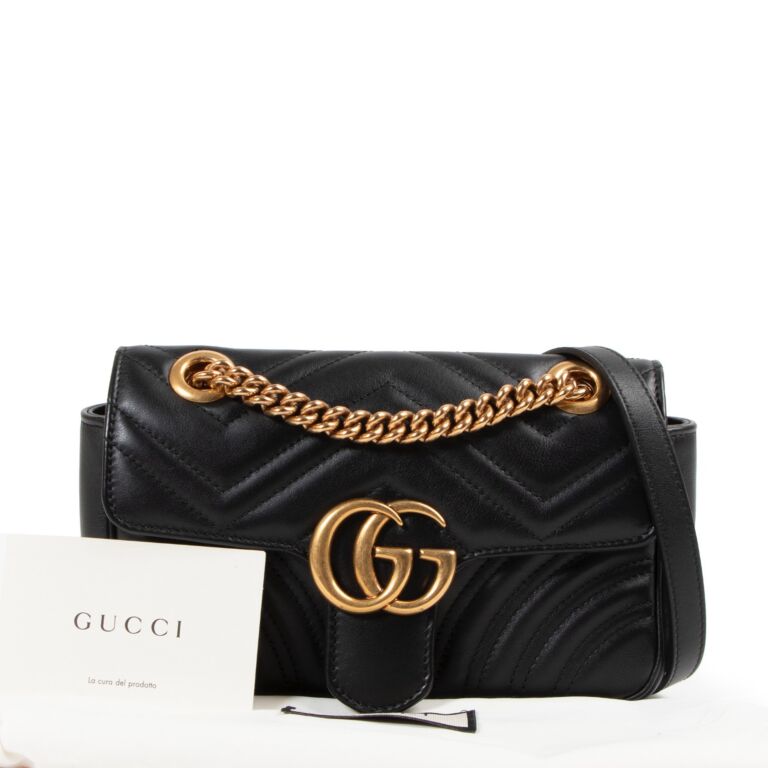 Gucci Black Marmont Small Crossbody ○ Labellov ○ Buy and Sell
